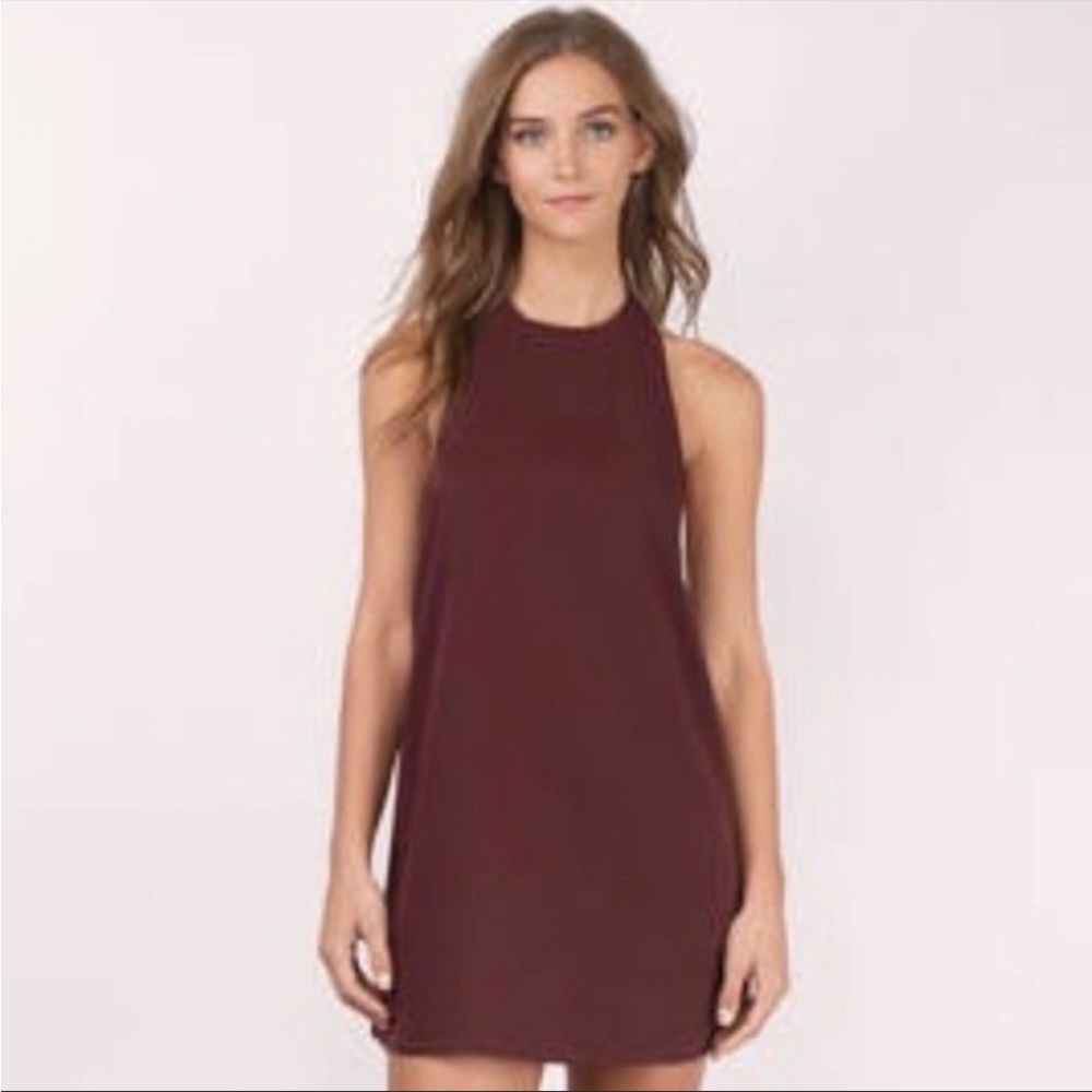 Tobi Maroon Halter Dress